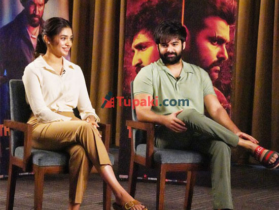 Hero Ram And Krithi Sheety At WARRIOR Movie Promotions